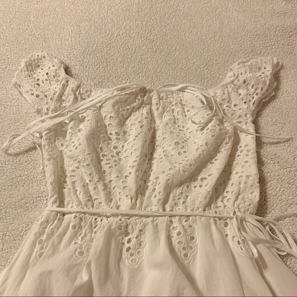 June & Hudson White Eyelet Midi Dress A Line Empire - Picture 12 of 12